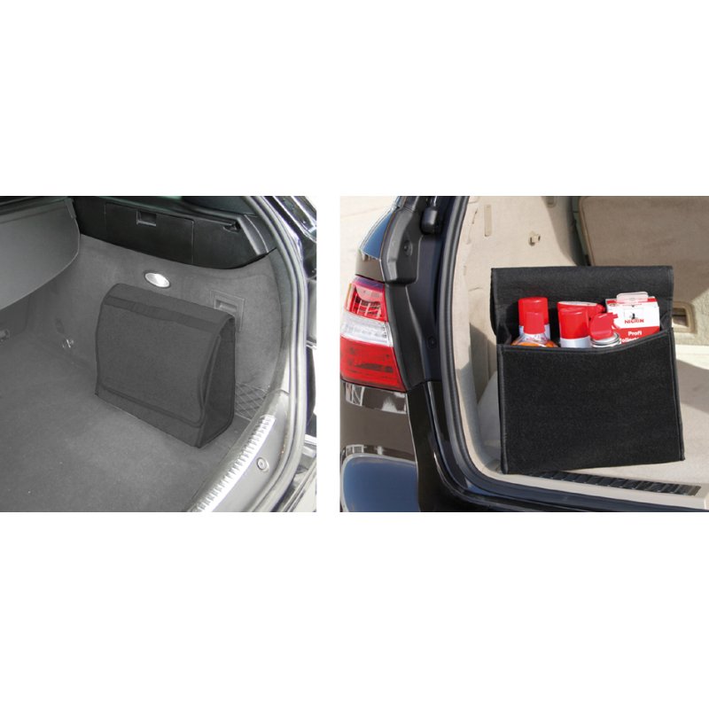 cartrend kofferbak organizer Quadro, zwart, 100% polyester, klittenband, 350×150×290 mm